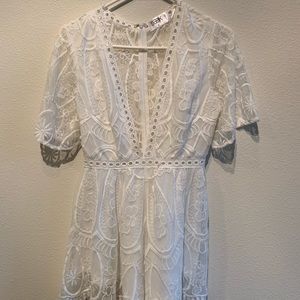 Small White lace romper